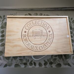 Wooden Chateau Bordeaux Wine Storage Box / Crate from Bordeaux France